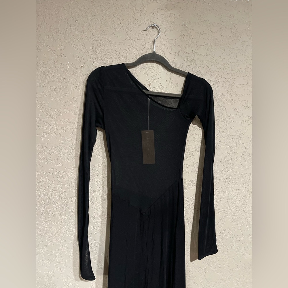 One Mile | NWT! Blane Mesh Maxi Dress Black Size: Small - Picture 4 of 7